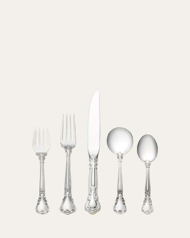 Chantilly 5-Piece Dinner Flatware Setting with Cream Soup Spoon